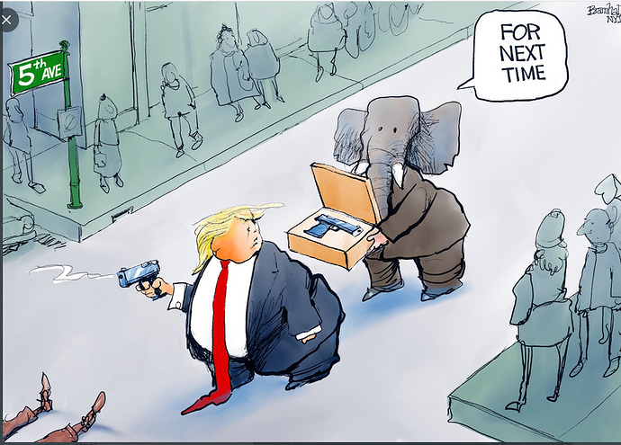 Trump Cartoon Fifth avenue